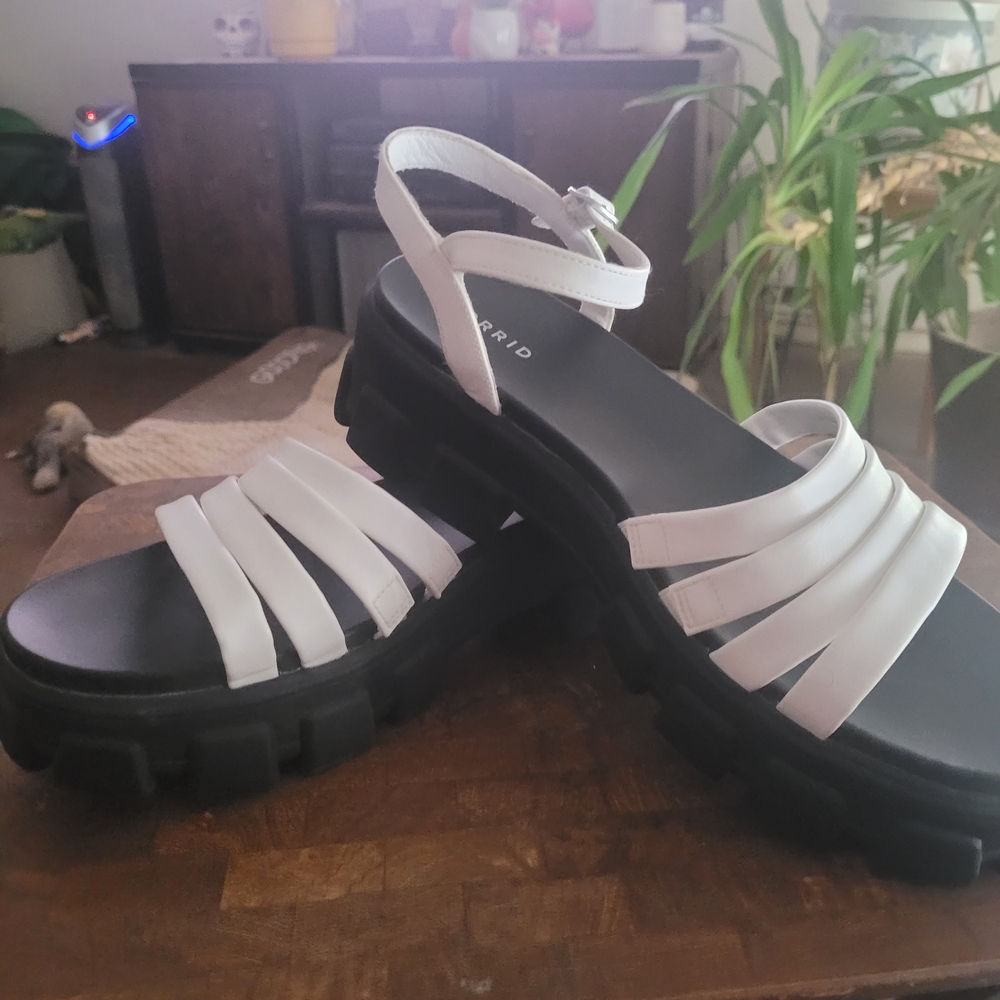 Torrid White Strappy Sandals